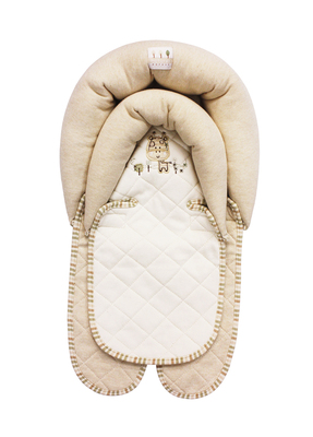 天然純綿車椅雙層頭枕-兒童汽車頭枕